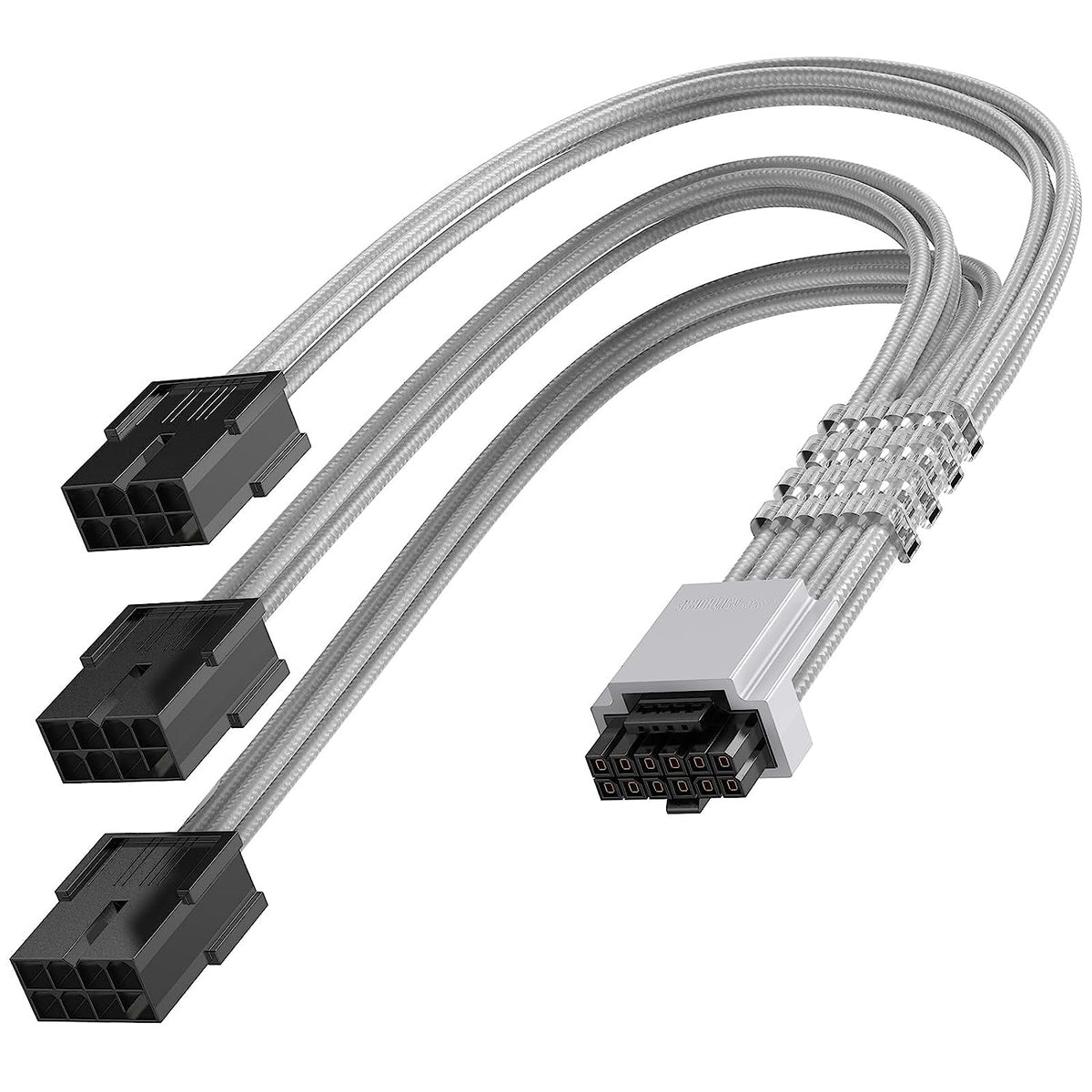 AsiaHorse 16AWG PCI-e 5.0 12VHPWR PSU Cable Extension 600W (White)