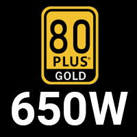 650W 80+ Gold Power Supply