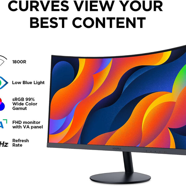 KOORUI 27-inch Curved Computer Monitor- Full HD 1080P 75Hz – VOXBURG
