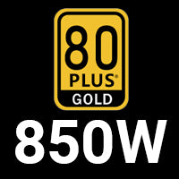 850W 80+ Gold Power Supply