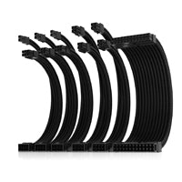 Black Sleeved Power Supply Cables