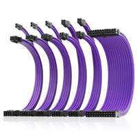 Purple Sleeved Power Supply Cables